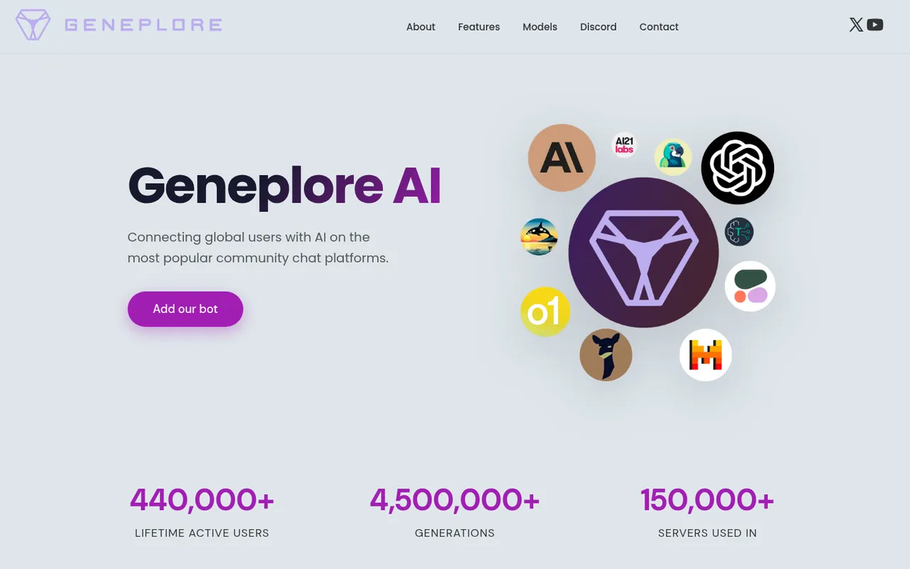 Geneplore AI homepage