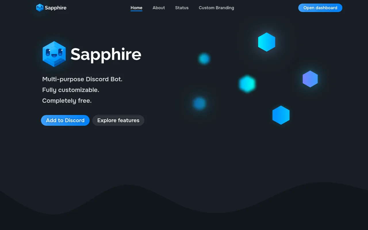 Sapphire homepage: multi-purpose, fully customizable, completely free