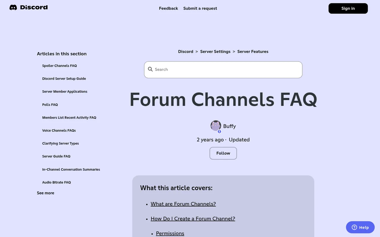 Discord Support: Forum Channels FAQ